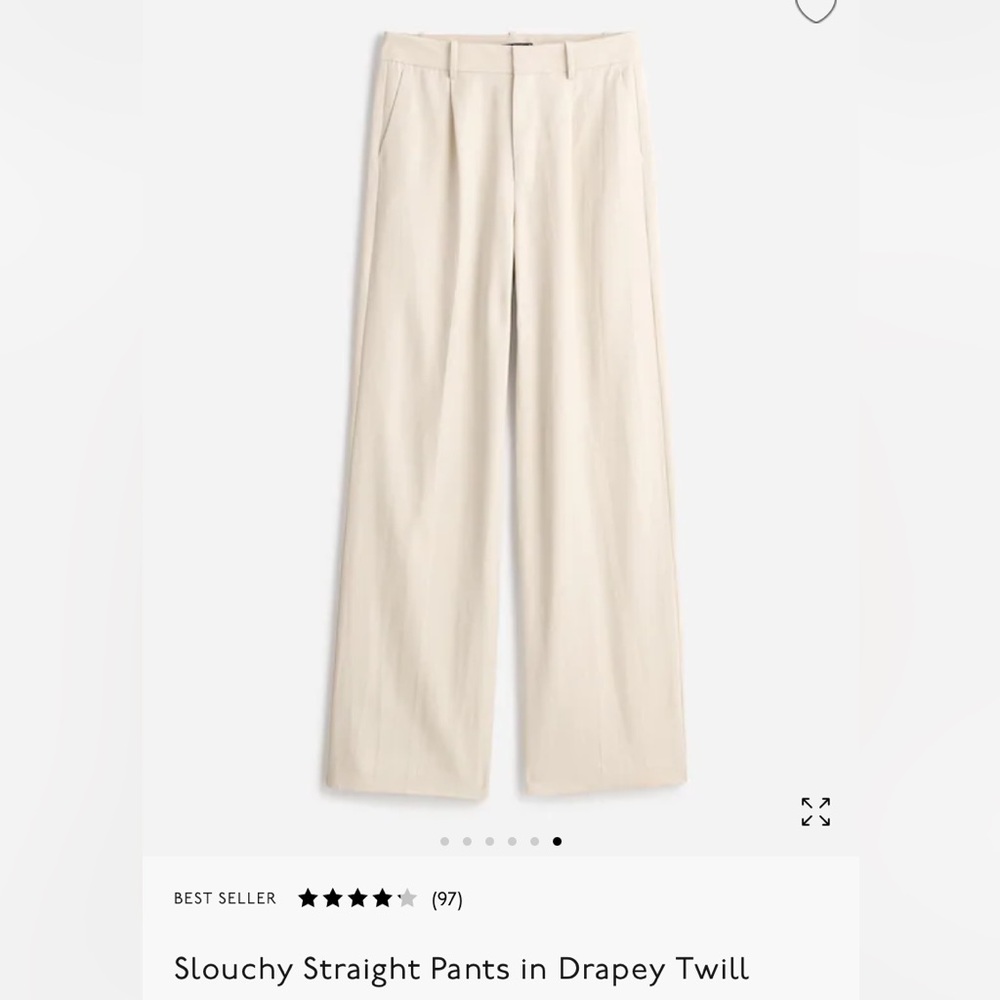 Madewell slouchy straight pants in drapey twill